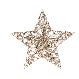 Estrela Decorativa Com Led Ouro