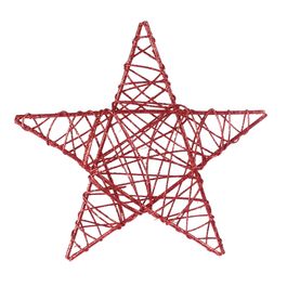 Estrela Decorativa Rattan Vermelho