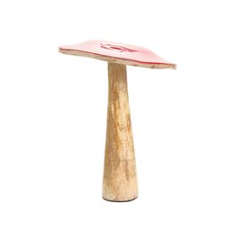 Cogumelo Decorativo Madeira Vermelho / Marrom