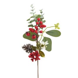 Pick Decorativo Com Frutas E Folhas Verde