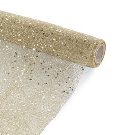 Tela Com Glitter Ouro