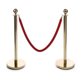 Organizador De Fila Natalino Veludo Vermelho / Ouro