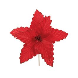 Flor Decorativa Poinsetia Vermelho