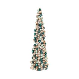 Cone Decorativo Com Pinhas Ouro