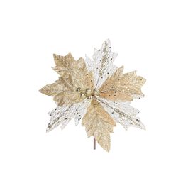 Flor Decorativa Poinsetia Ouro