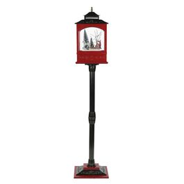 Poste Decorativo Com Som Luz E Movimento - Vermelho / Branco