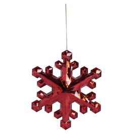 Enfeite Para Pendurar Floco Neve - Vermelho