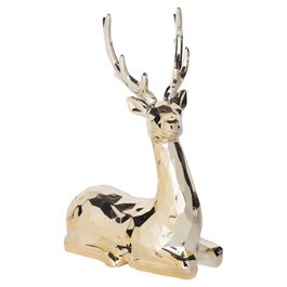 Rena Decorativa Sentada - Ouro