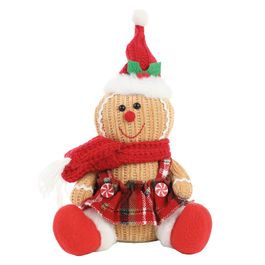 Boneco Decorativo Gingerbread - Marrom / Vermelho / Branco