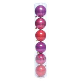 Bola Em Tubo Perolada Violeta/ Magenta/ Vermelho