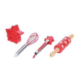 Kit Cozinha - Vermelho/ Prata/ Cru