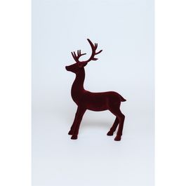 Rena Decorativa Flocada - Vermelho
