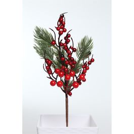 Galho Decorativo Curto Vermelho / Verde