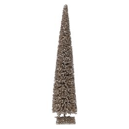 Pinheiro Decorativo Com Glitter Champagne