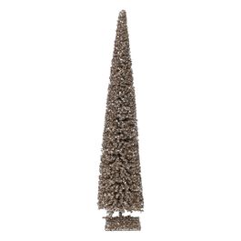Pinheiro Decorativo Com Glitter Champagne