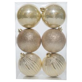 Enfeite Bola Caixa Mista Champagne