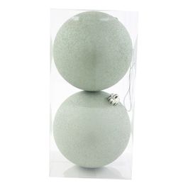 Enfeite Bola Com Glitter Verde Militar