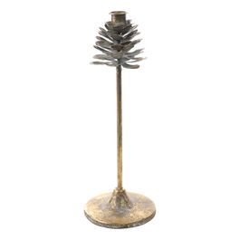 Suporte Vela - - Marrom / Ouro