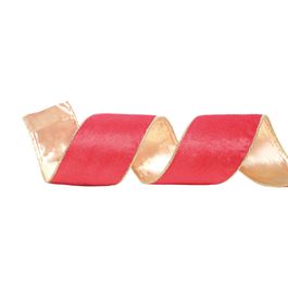 Fita Veludo Vermelho / Ouro