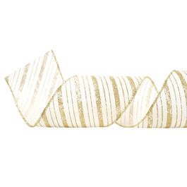 Fita Aramada Branco / Ouro