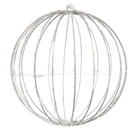 Bola Decorativa Com Led Prata
