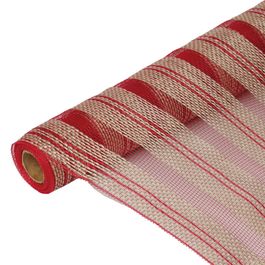 Tela Listrada - Prata / Vermelho