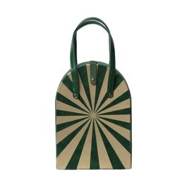 Bolsa Espiral Verde Escuro / Ouro