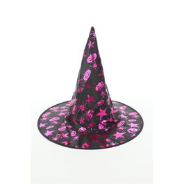 Chapeu De Bruxa Preto Com Pink