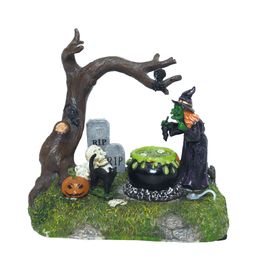 Enfeite De Resina Caldeirão Da Bruxa