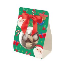 Capsula De Natal Com Bola Transparente E Laço Surpresa Do Noel