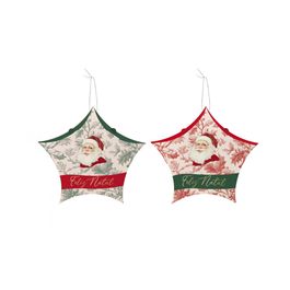 Estrela De Natal Nostalgia Verde / Vermelho
