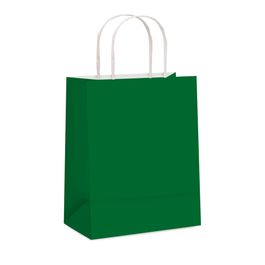 Sacola De Papel Liso Verde Escuro
