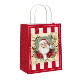 Sacola De Papel Natal Afetivo Vermelho