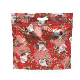 Sacola Laminada Com Zíper Natal Afetivo Vermelho