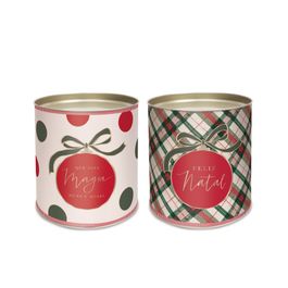 Lata Para Panetone Rígida Memórias Vermelho