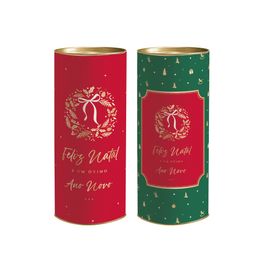 Lata Para Presente Rígida Essência Verde / Vermelho