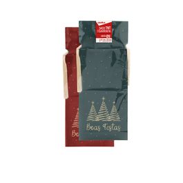 Saco De Tnt Com Laco Boas Festas Verde / Vermelho / Ouro