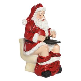 Noel Decorativo Em Resina Vermelho / Branco / Preto