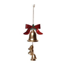 Enfeite Para Pendurar Sino - Ouro / Verde / Vermelho