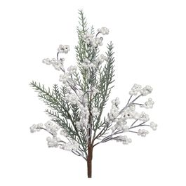 Galho Decorativo Médio - Branco / Verde