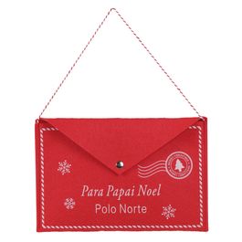 Enfeite Para Pendurar Carta - Vermelho / Branco