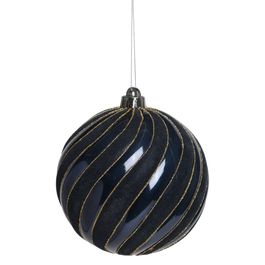 Enfeite Bola Com Glitter - Azul Intenso