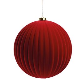 Enfeite Bola Flocada Vermelho