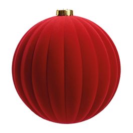 Enfeite Bola Flocada Vermelho