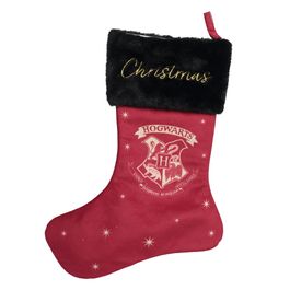 Meia Natalina Hogwarts - Vermelho / Preto