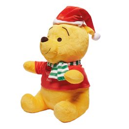 Boneco Decorativo Ursinho Pooh Amarelo / Vermelho