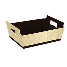 Cesta de Cartão Birot Ouro / Preto