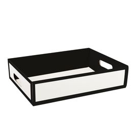 Cesta Bandeja -  Moldura Preto E Branco