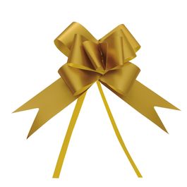 Laço Pronto Liso Acetinado Ouro