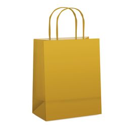 Sacola De Papel Liso Ouro Fosco